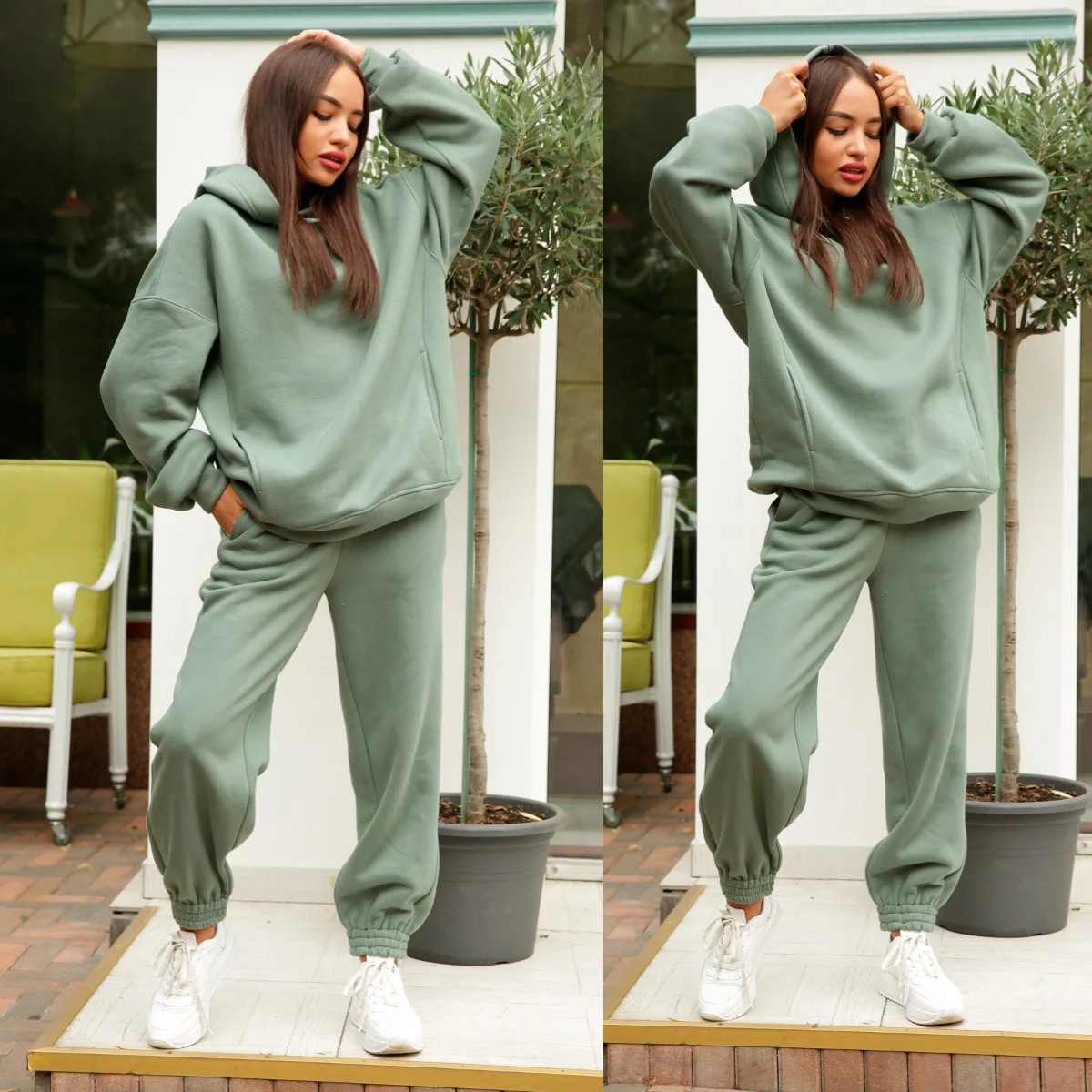

United States Women Autumn New Fashion Hooded sweater suit