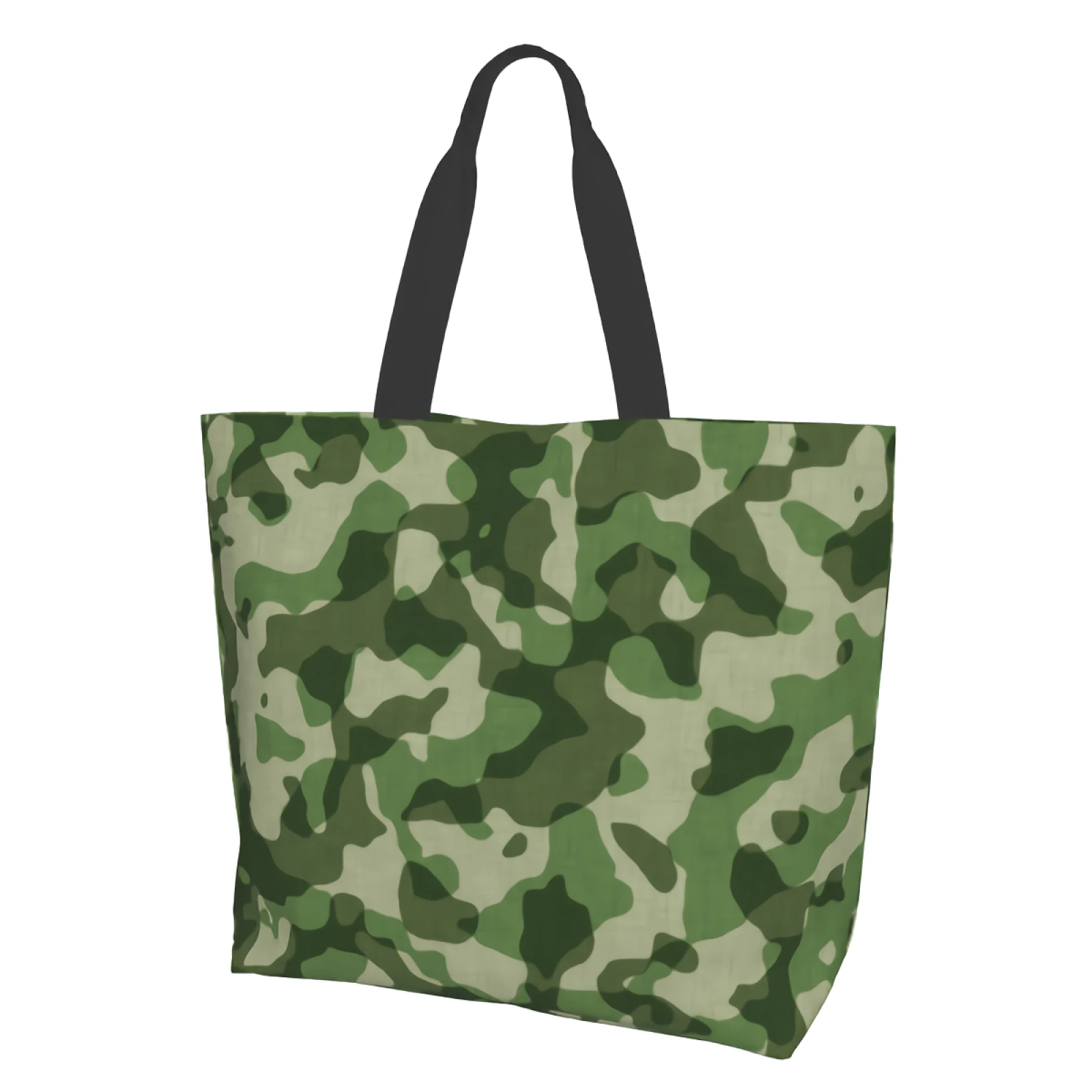 

Large Green Camo Tote Bag-Stylish Shoulder Bag Casual Daily Bags for Work Gym Beach Travel