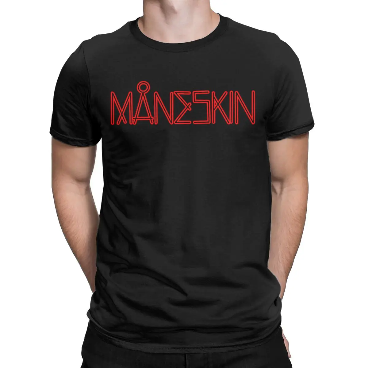 Неоновые футболки Maneskin Band с логотипом для мужчин и женщин забавные летние из