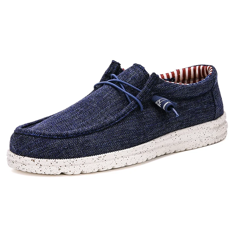 

2023 New Men Canvas Boat Shoes Outdoor Convertible Slip On Loafer Moccasins Fashion Casual Flat Non Slip Deck Shoes Big Size 48