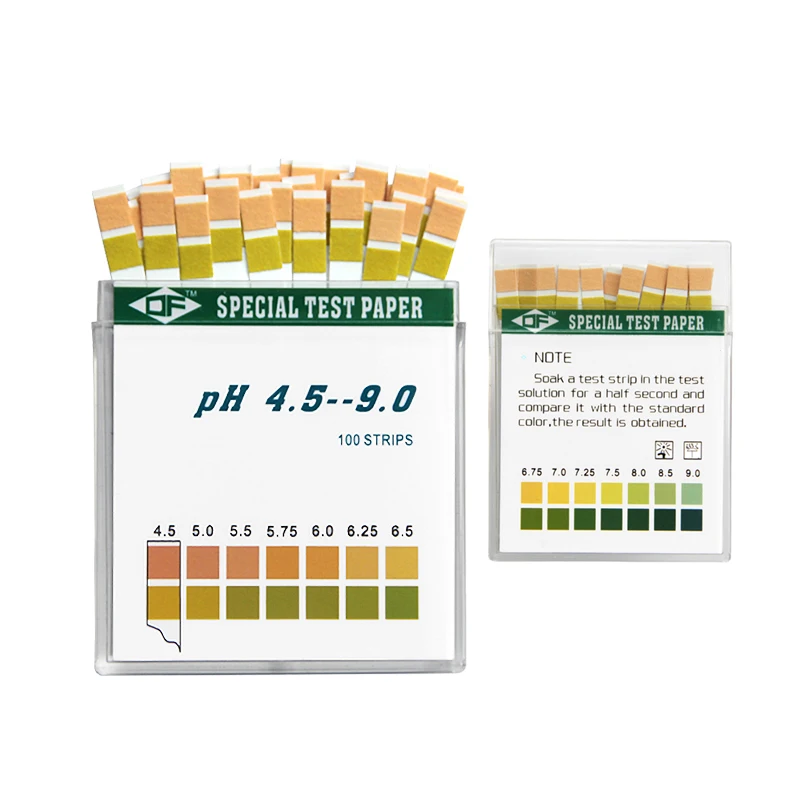 

100 полосок в коробке 4,5-9,0, медицинский лакмусовый тестер для тела, PH, универсальная Щелочная кислота, слюна, мочи, универсальный специальный ...