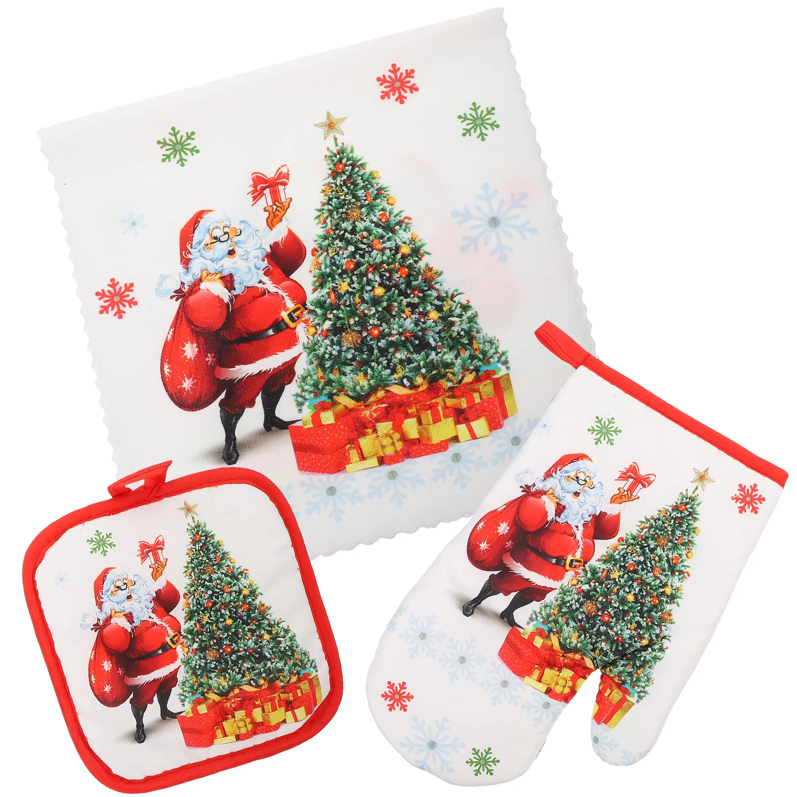 

Christmas Oven Gloves Mitts Pot Kitchen Towels Holders Bakinghot Holder Mittens Pads Grilling Cooking Heatmerry Resistantmitt