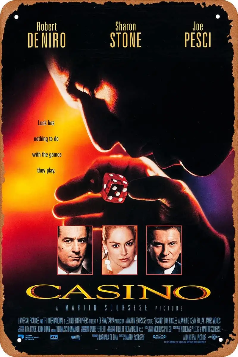 Кллисситм Казино (1995) Постер фильма Ретро Металлическая жестяная вывеска для