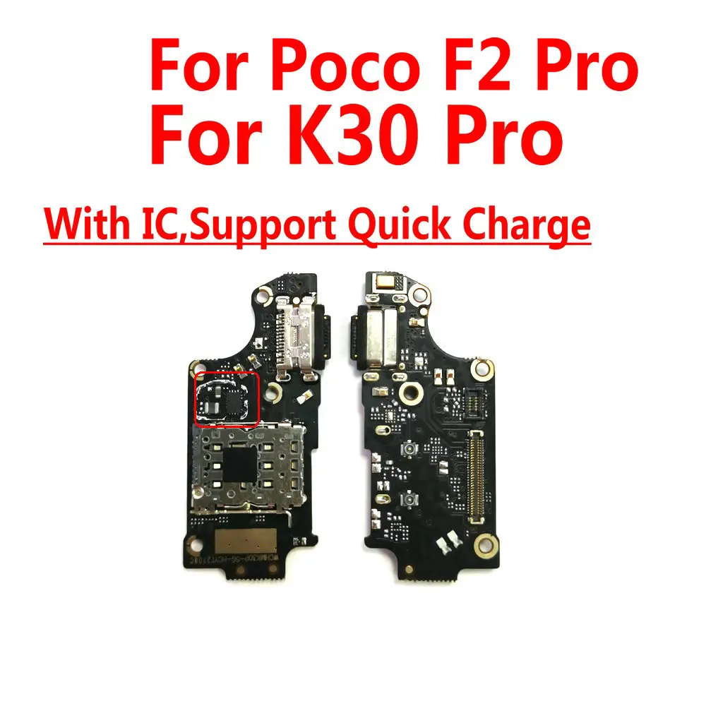 

USB Fast Charge Board For Xiaomi Poco F2 Pro Redmi K30 Pro USB Port Connector Dock Charging Plug Cable With Microphone