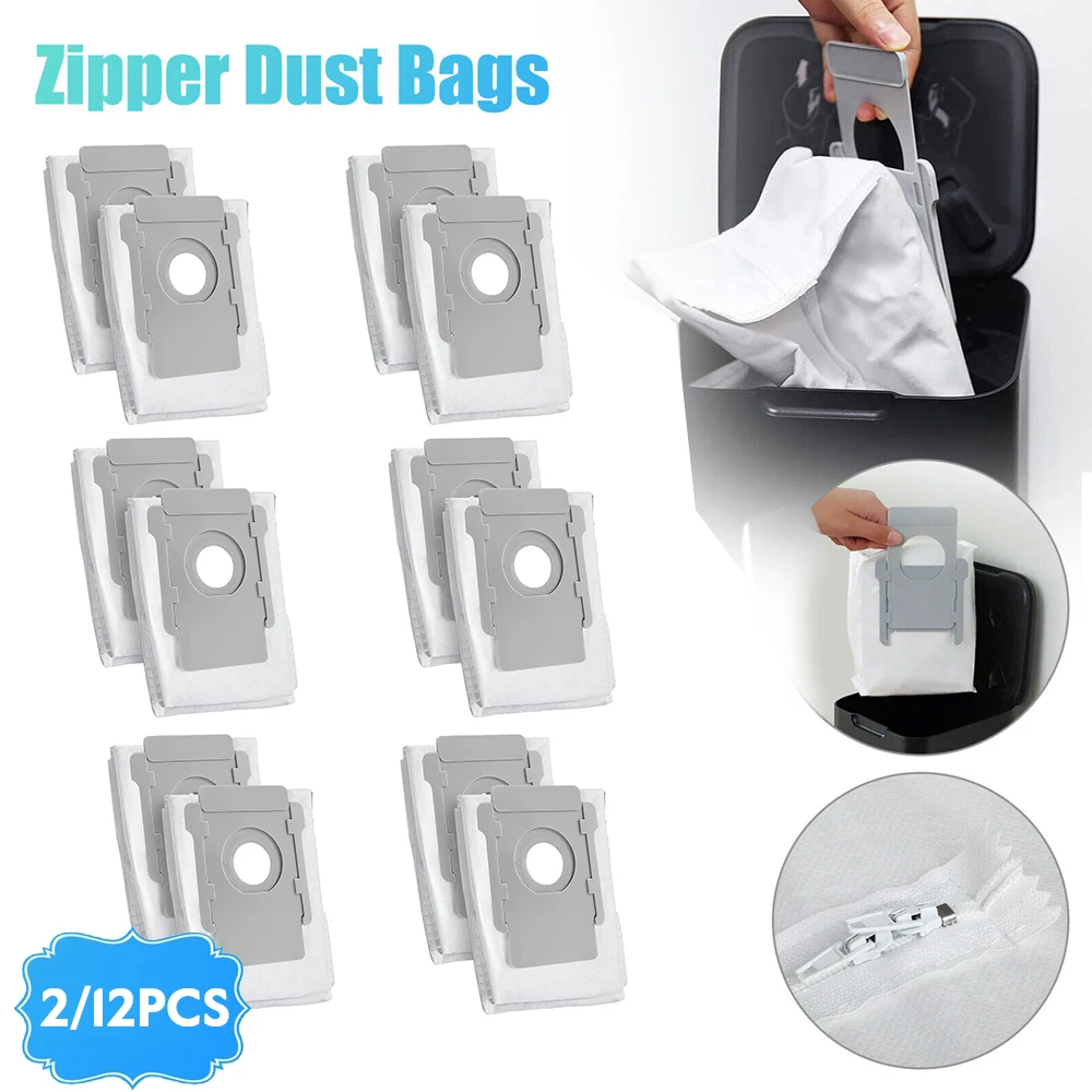 Фото 12Pcs Reusable Zippered Dust Bags For IRobot Roomba I3 I4 I6 I7 J7 I8 S9 + Plus Vacuum Bags Replacement Vacuum Cleaner Parts Bag №1