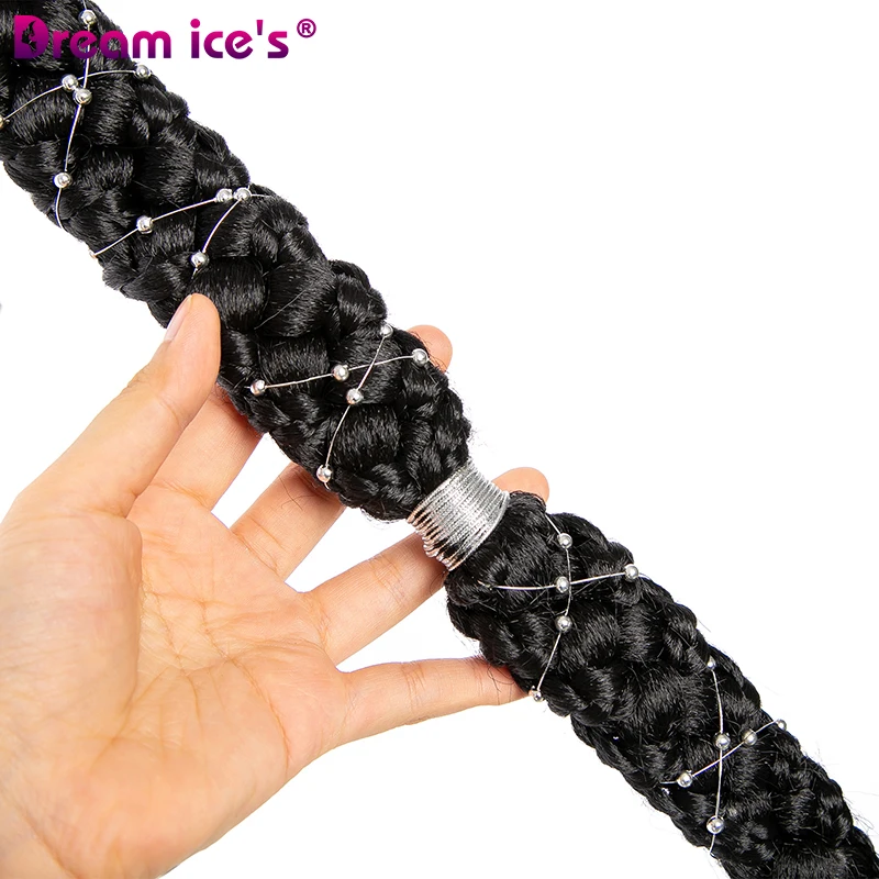 Long Synthetic Black Hair Extensions Pony Tail Hairpieces for White Women Braided Ponytails Spice Girls Cosplay Party DREAMICE'S