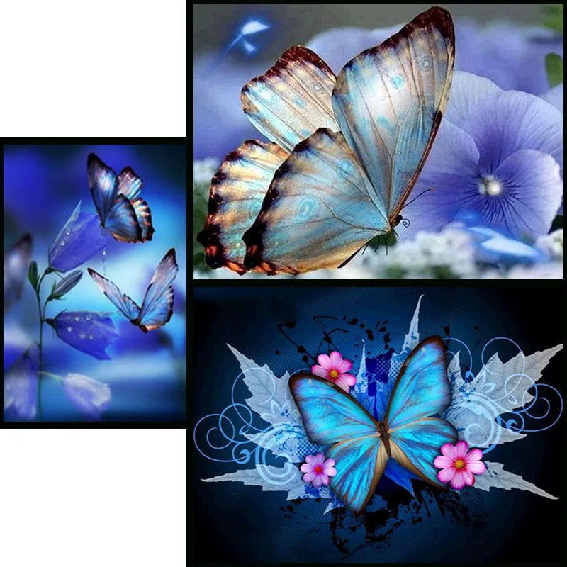 

full Diamond Painting Colorful Butterfly Diy Diamond Embroidery Mosaic Handmade Kits Animal Pattern Home Decor
