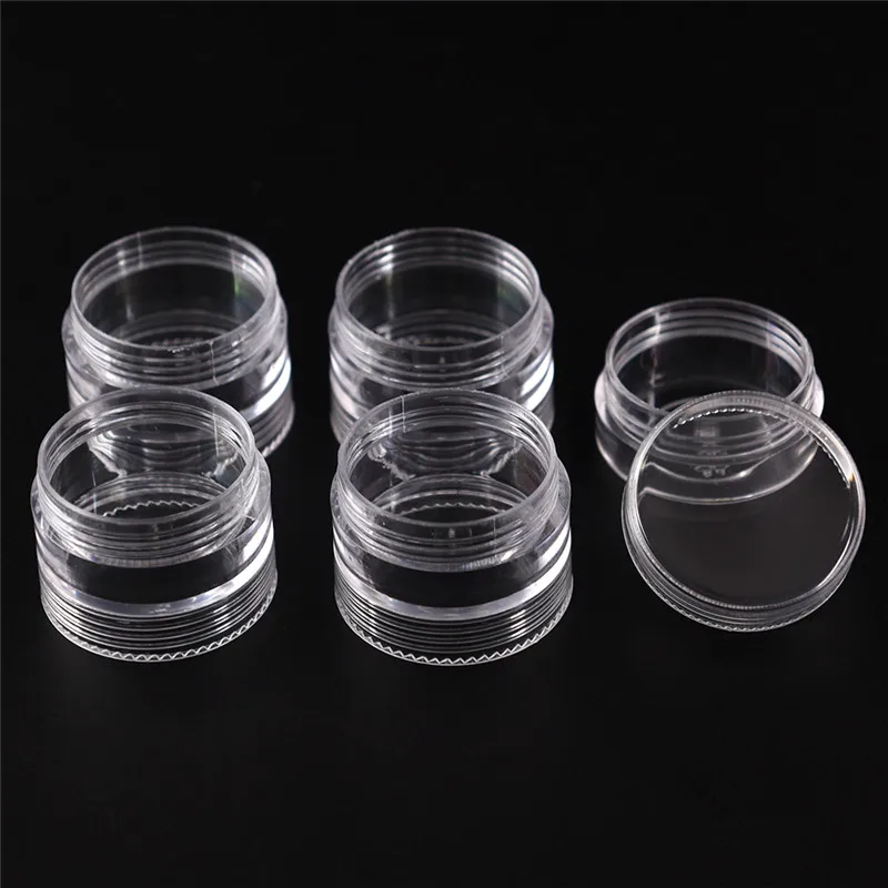 

JETTING Transparent 5 Slots Pills Box Medicine Box Case Organizer Holder Refillable Bottle 3.8*3.8*10cm