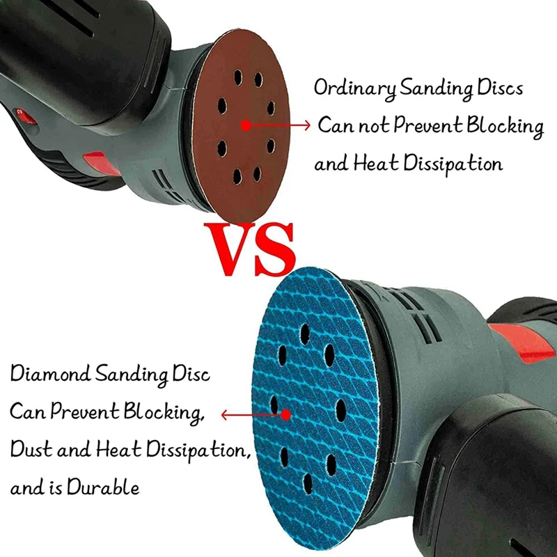 70 шт. орбитальная шлифовальная бумага наждачная 5 дюймов 8 отверстий шлифовальный