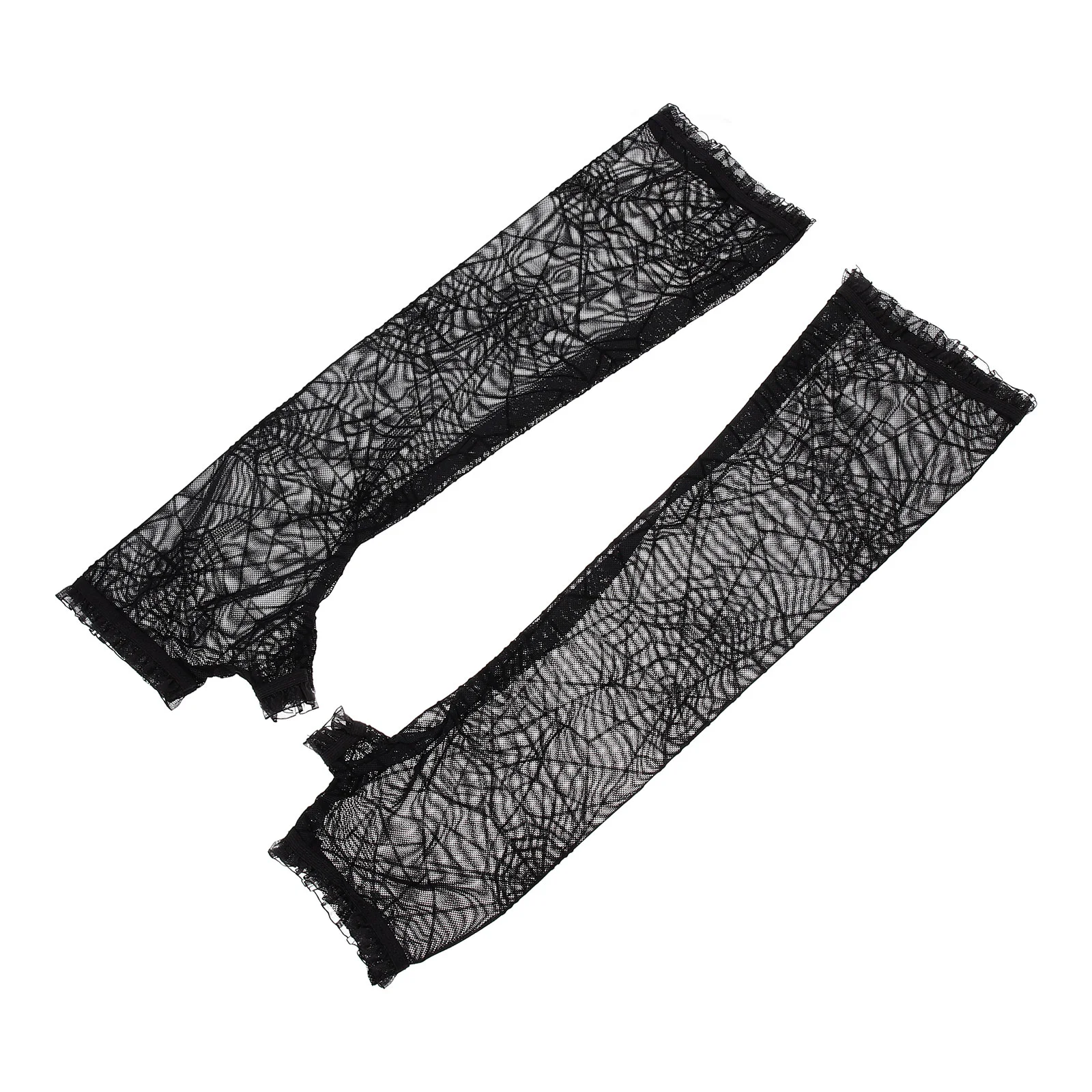 

Gloves Lace Fingerlesselbow Arm Black Glove Spider Sleeve Costume Party Gothsatin Length Bridal Floral Cosplay Haunted House