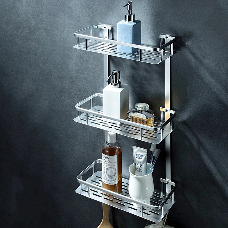 Полка для душа держатель 2/3 уровня угловая полка унитаза шампуня Настенный