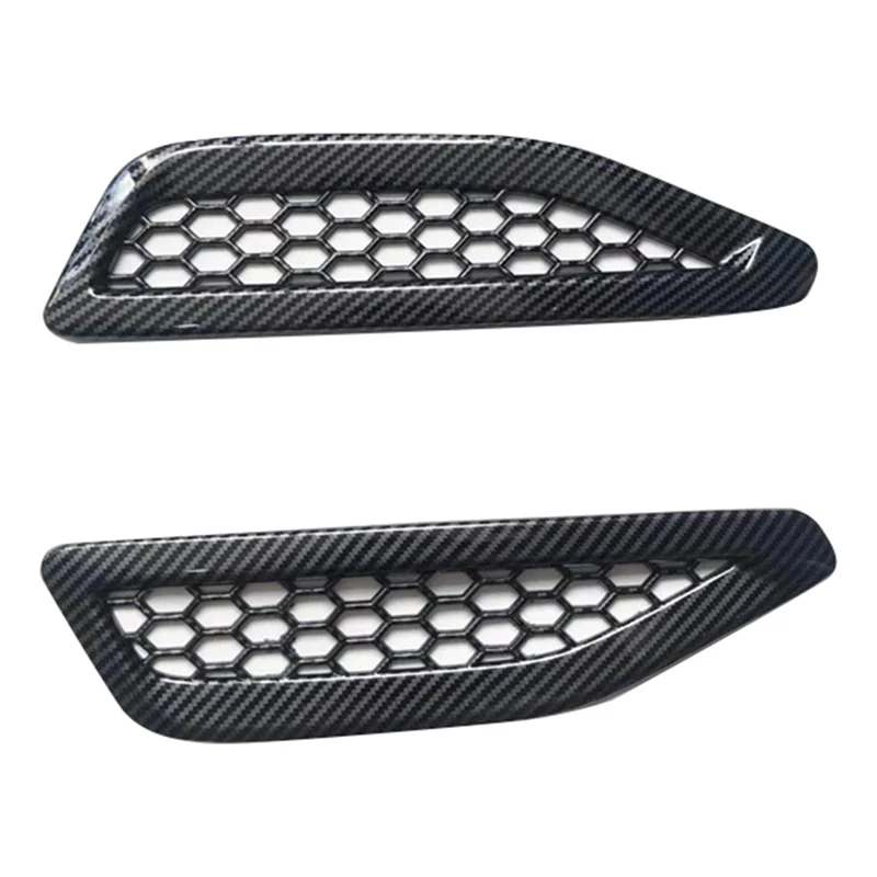 

1 пара автомобильных боковых вентиляционных отверстий из углеродного волокна, впускной капюшон, боковое крыло, вентиляционная крышка, крыш...