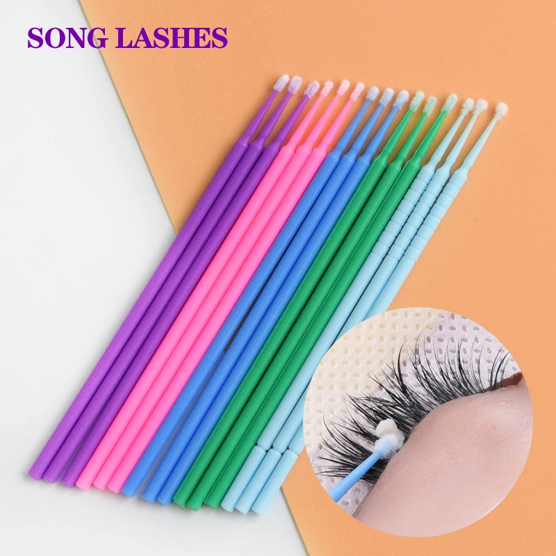 

SONG LASHE Disposable Eyelash Brushes Swab Microbrushes Individual For Eyelashes Extension Tools Makeup 100PCS/Lot