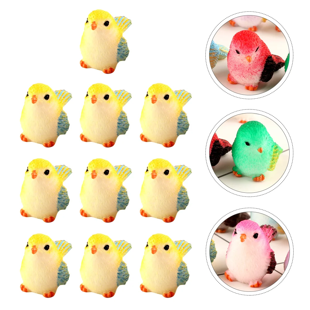 

Figurines Bird Miniature Landscape Decorative Resin Birds Decor Statue Micro Figures Animal Model Sculptures