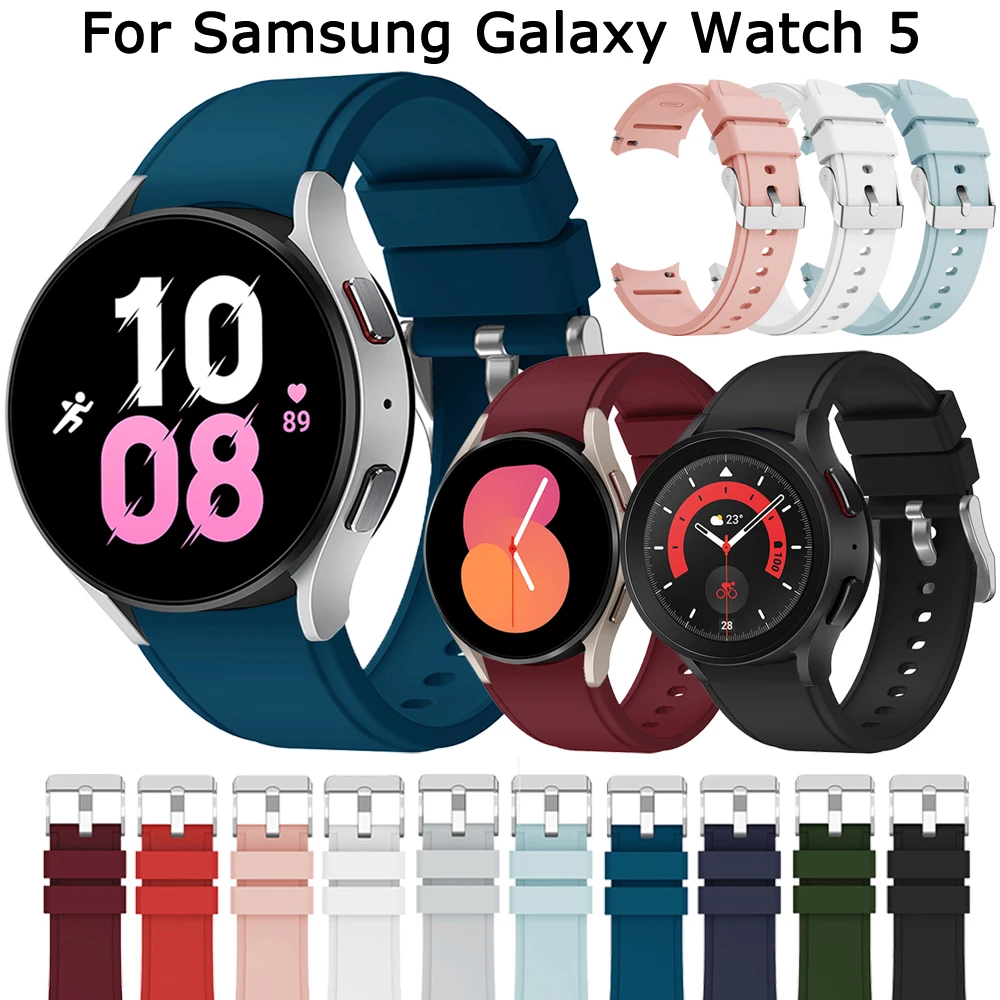

Silicone Band Strap For Samsung Galaxy Watch 4 40mm 44mm Smartwatch Sport Bracelet Galaxy Watch 5 40mm 44mm/Pro 45mm Wristband