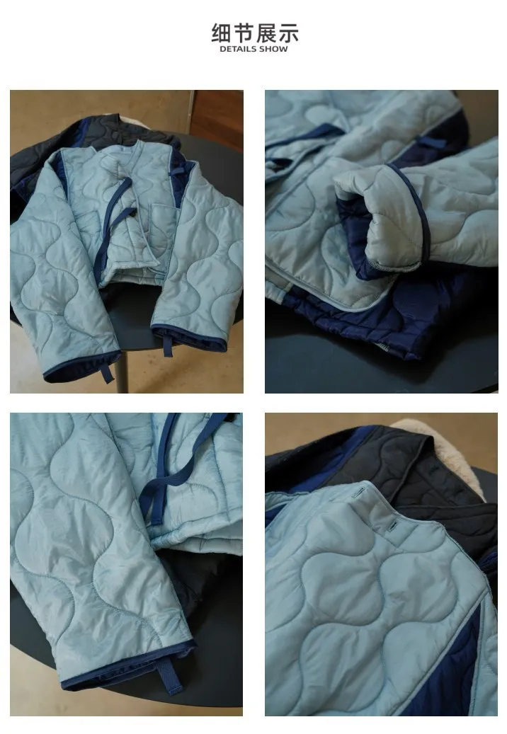Зимняя новая японская уличная стильная ромбовидная морозостойкая хлопковая