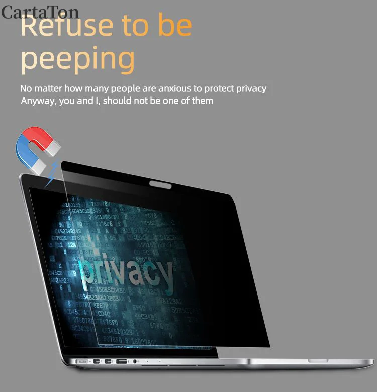 Фото Магнитная защитная пленка для экрана для Macbook Air 13 M1 M2 Pro 13 M3 14 15 16, защитный фильтр конфиденциальности, антишпионская антипип-пленка №2