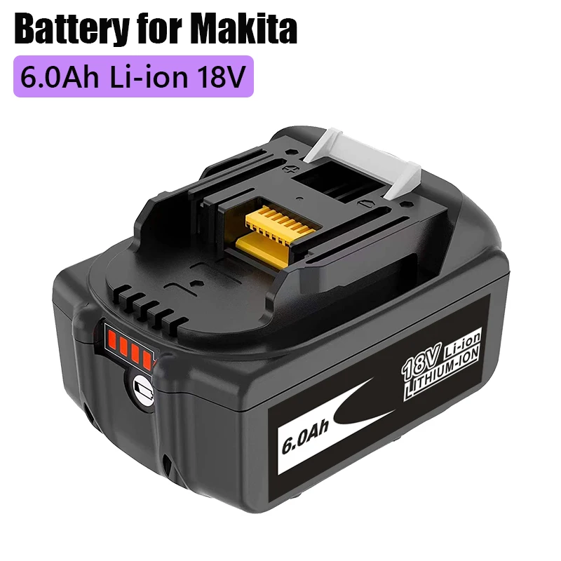 

Литий-ионный аккумулятор BL1860 Akku 18 в 6000 мАч для аккумуляторов 18 в BL1840 BL1850 BL1830 BL1860B LXT 400 + зарядное устройство