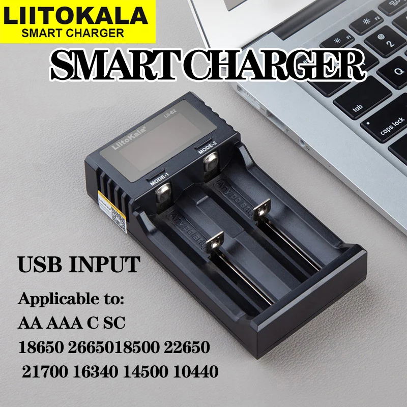 

Зарядное устройство LiitoKala Lii-S2 S4 S1 для аккумуляторов 3,7 в 3,2 В 18650 26650 21700 18350 1,2 в AA AAA