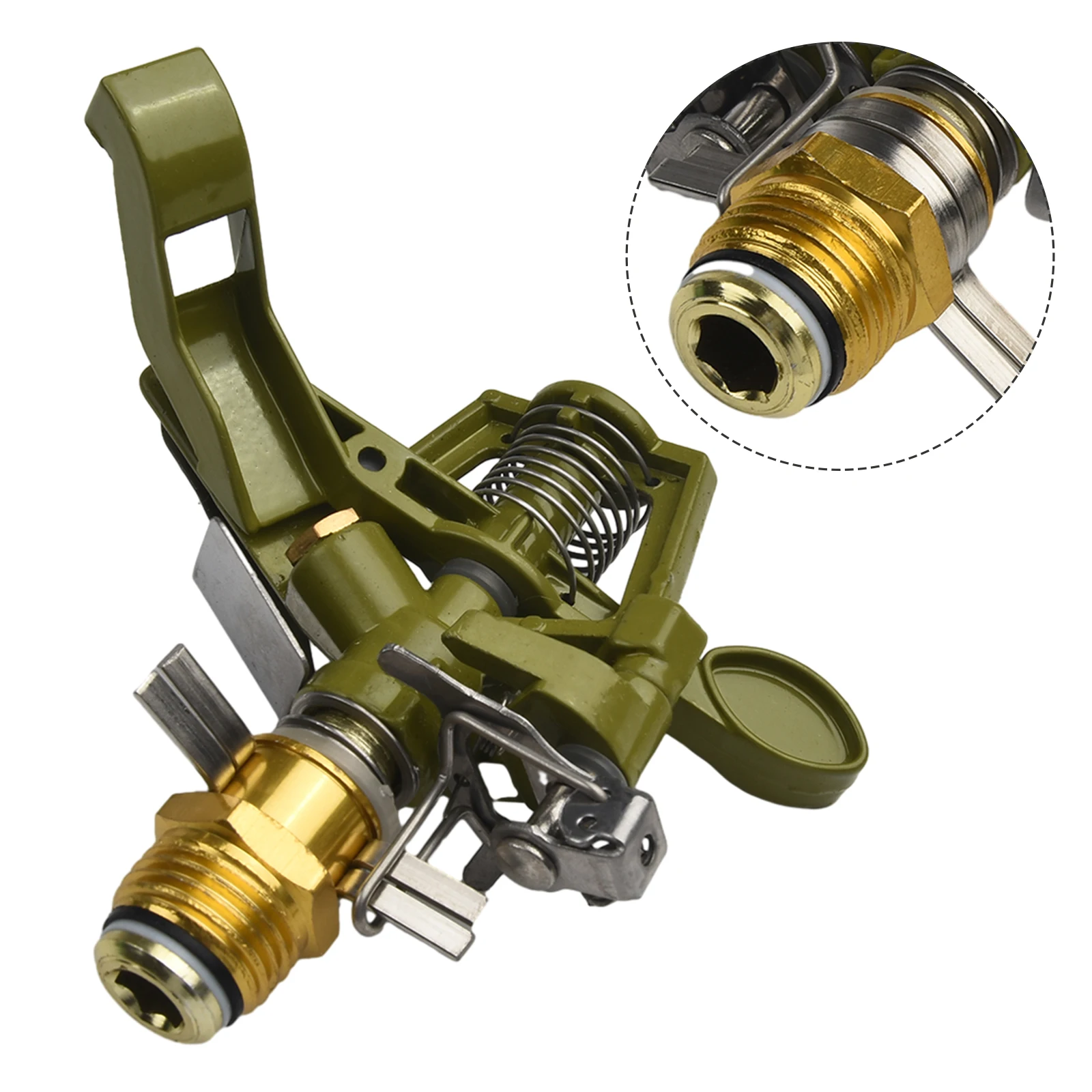 

1pc 1/2\\\\\\\" Male Thread Brass Adjustable Impact Sprinkler Strong Rotation Widespread Watering Garden Park Irrigation Tool