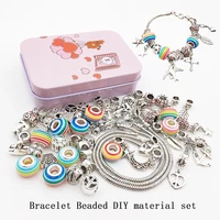 childrens colorful bracelet set creative diy handmade crystal bracelet jewelry personalized womens gift bracelet