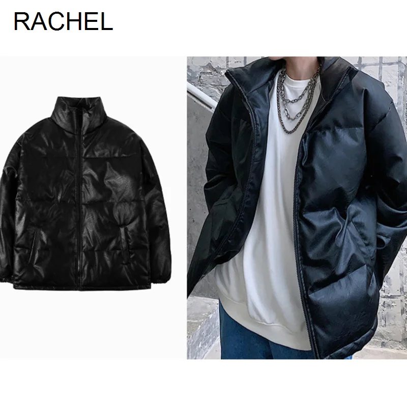 

Пуховик женский из искусственной кожи, на зиму, 2021