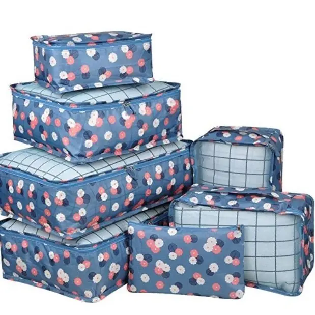 

7pcs Travel Bag Organizer Clothes Luggage Travel Organizer Blanket Shoes Organizers Bag Suitcase Traveling Pouch Packing Cubes