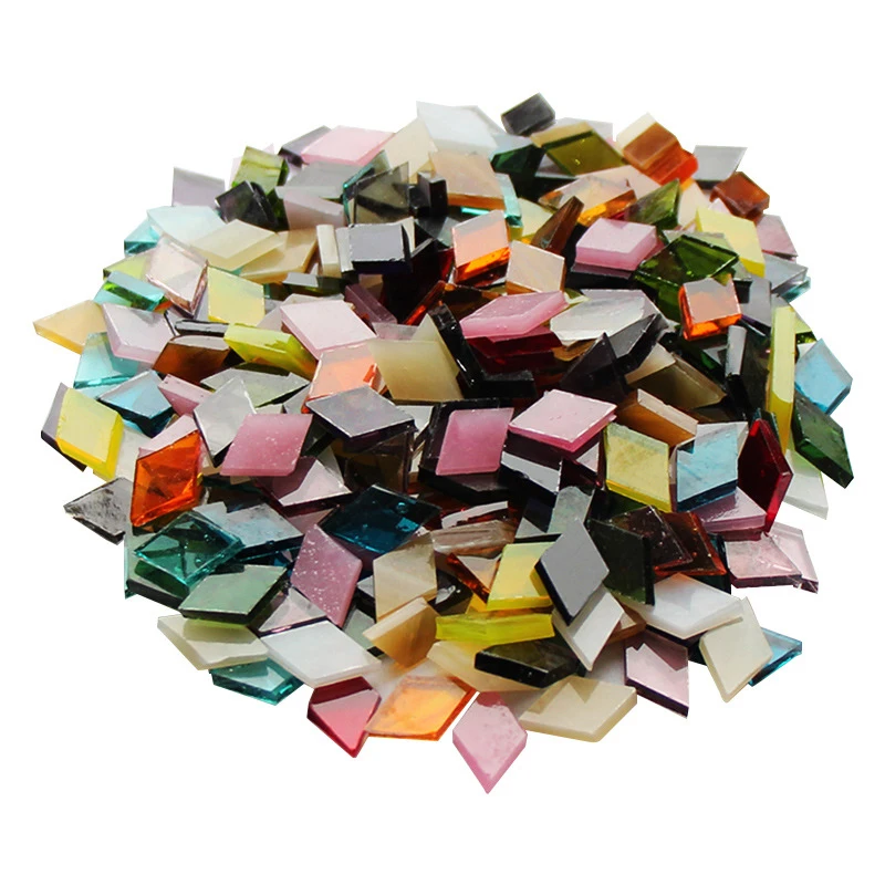 50g Clear Glass Mosaic Tiles Multi Color Mosaic Piece DIY Mosaic Making Stones for Craft Hobby Arts Home Wall Decoration images - 6