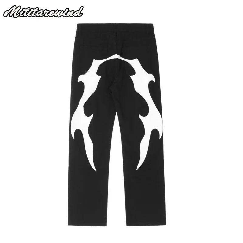 

Свободные мешковатые мужские брюки, повседневная Всесезонная уличная одежда в американском стиле, в стиле хип-хоп, однотонные штаны с надписью и вышивкой