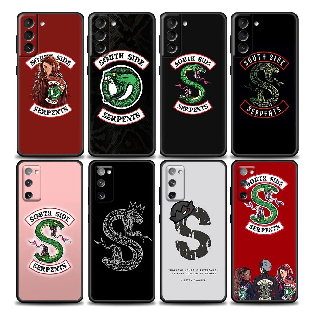 

Riverdale South Side Serpents Snake Phone Case for Samsung Galaxy S7 S8 S9 S10e S21 S20 Fe Plus Ultra 5G Soft Silicone