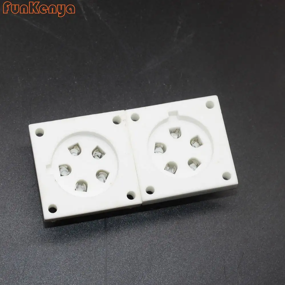 Керамические трубчатые головки с пятью контактами золотистый серебристый