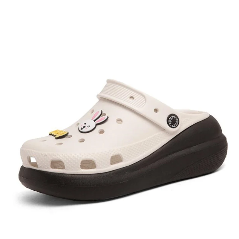 Fashion Women Breathable Slippers Outdoor Clogs Thick Sole Beach Sandals Woman EVA Non-slip Home Garden Hole Shoes