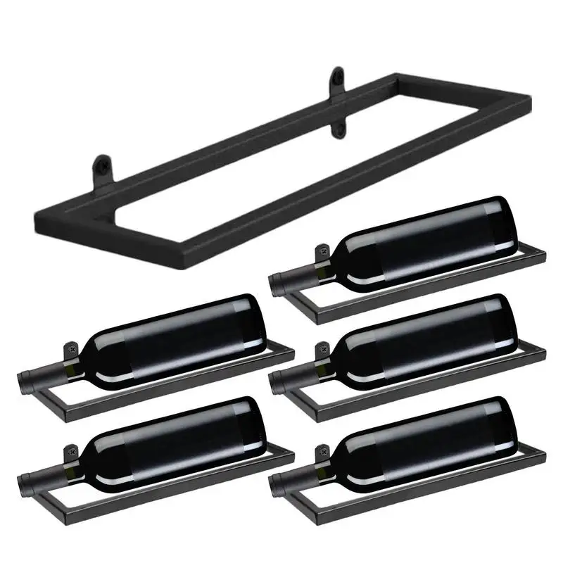 

Настенные винные полки 6 шт., настенная полка для винных бутылок, металлические плавающие полки для бара, стеллаж для Винных Бокалов в рустикальном стиле