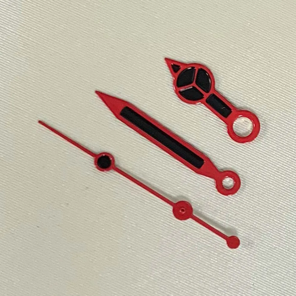 Watch Accessories Hands Red/black/green/orange/blue Edge Filled with Black Oil  Hands Suitable for NH35/36 Movement
