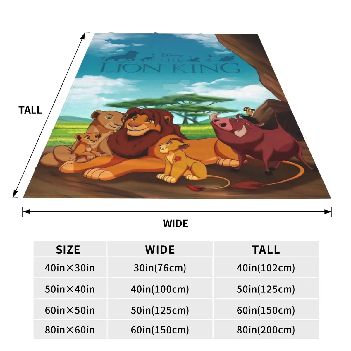 Мультяшное одеяло Король Лев Фланелевое постельное белье для путешествий офиса