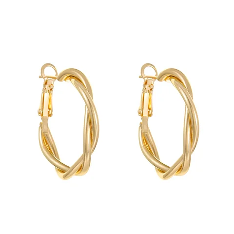 Металлические круглые серьги-кольца