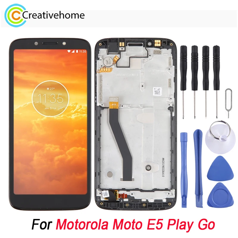 

Оригинальный ЖК-экран для Motorola Moto E5 Play Go сенсорный экран дисплей дигитайзер полная сборка Замена с рамкой