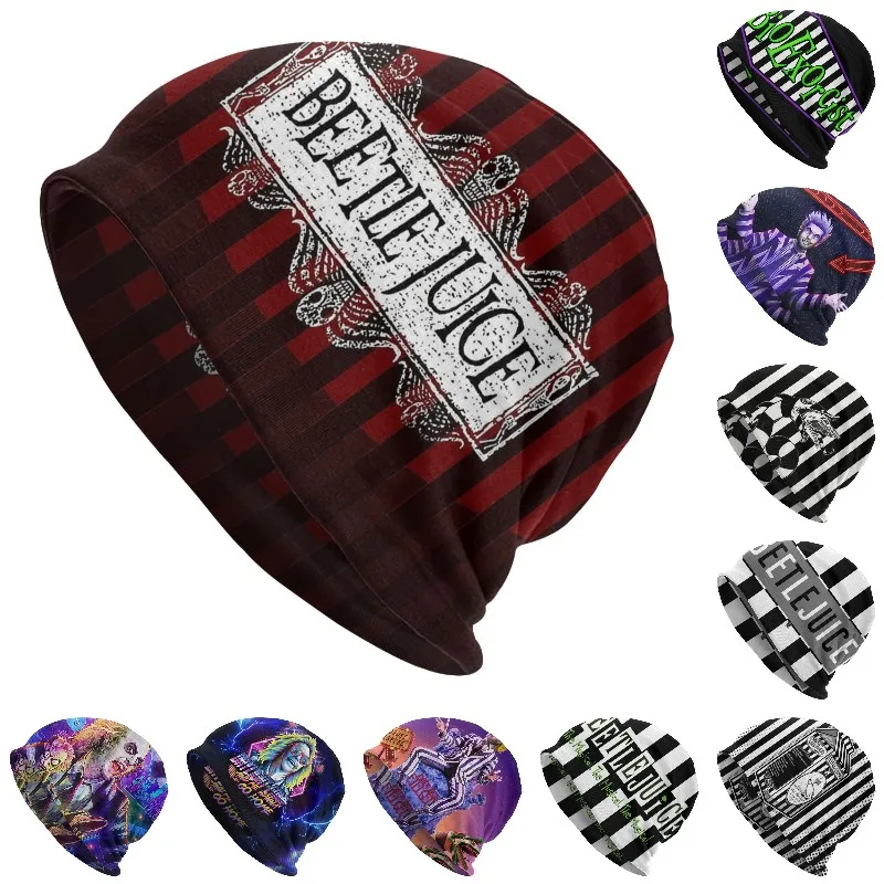 

Женская вязаная шапка от Beetlejuice, облегающие шапки, шапка для женщин и мужчин, теплая облегающая шапка на осень и зиму с комедией, фантастической пленкой