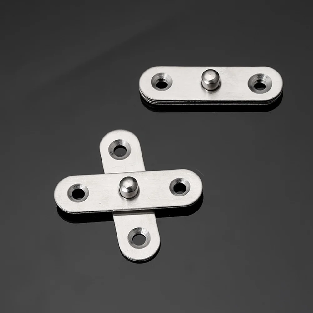

10pcs 360 Degree Rotatable Household Door Hinges Stainless Steel Up and Down Hinges Location Hinge Furniture Hinge