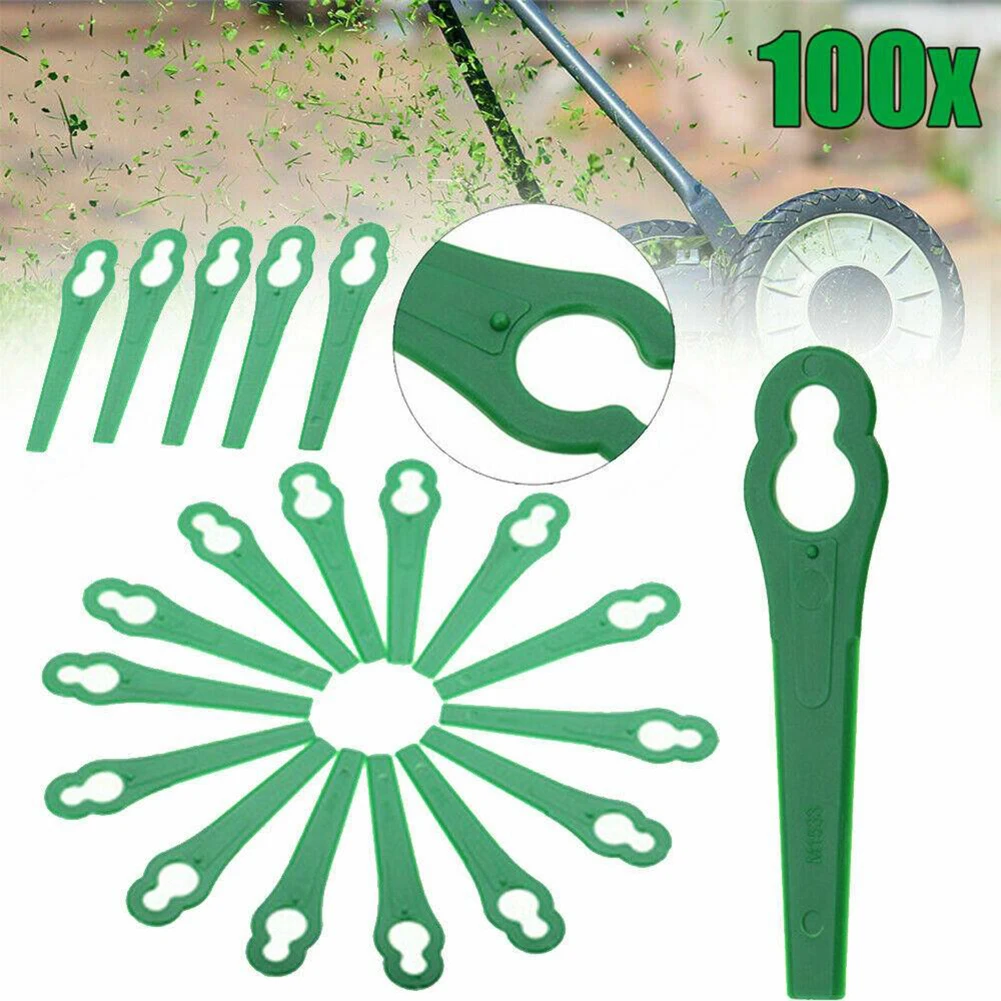 

50pcs Plastic Blades 83mm Green For Florabest FRTA20 A1 Cordless Grass Trimmer Strimmer Blade