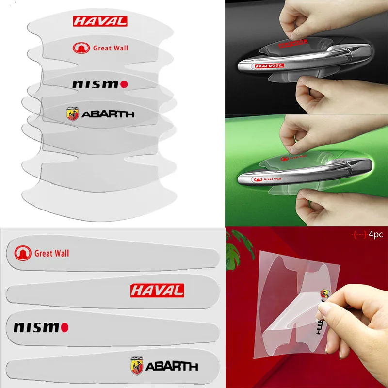 

Car Door Handle Sticker Transparent Car Stickers For Renault Koleos Clio Laguna 2 Megane 2 3 Duster Logan Captur Car Accessories