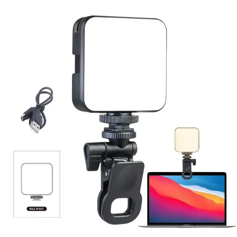

Rechargeable Selfie Light Mobile Phone Fill Light 2000mAh Adjustable 180 Base LED Phone Camera Light For Vlog Conference 2 Modes