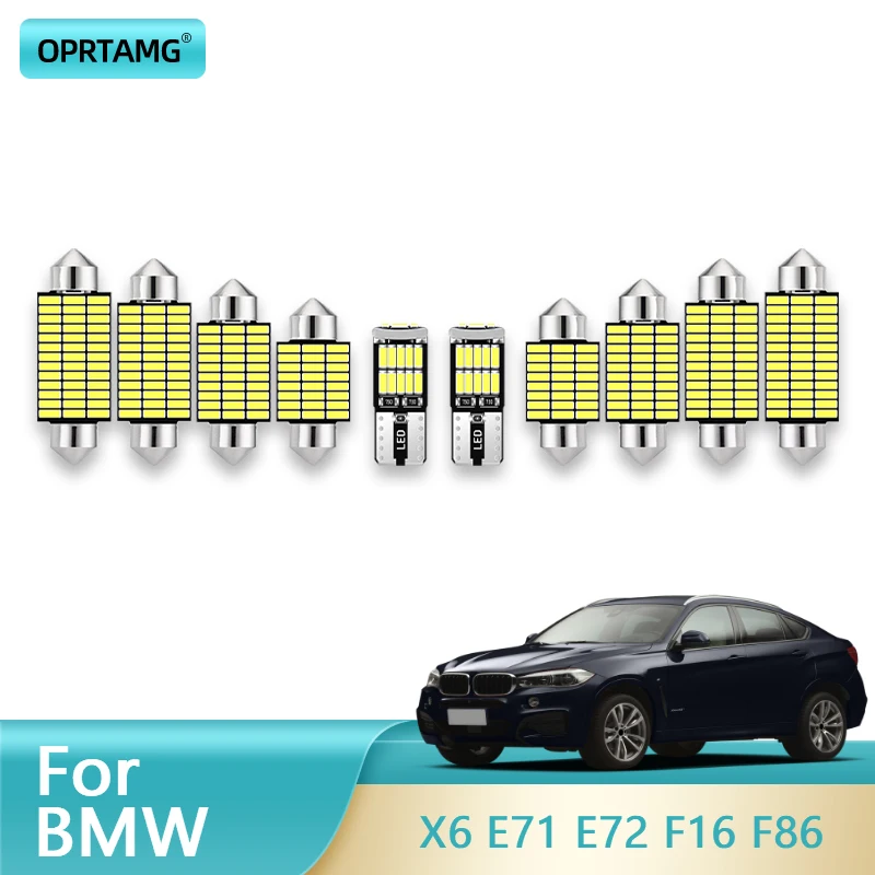 

OPRTAMG Canbus ar LED Interior Light Kit For BMW X6 E71 E72 F16 F86 1995 2001 2002-2022 Dome Trunk Light Kit Car Accessories