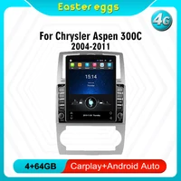 autoradio for chrysler aspen 300c 2004 2011 9 7 vertical tesla screen car multimedia player gps navigator 4g carplay android