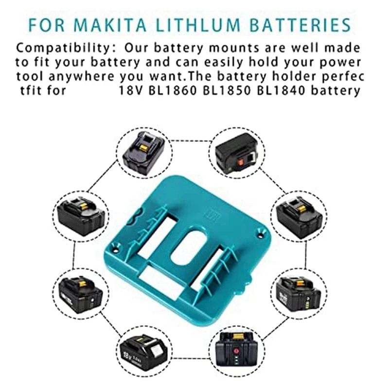 

5 шт., держатели для батарей Makita 18 в, подходит для BL1860 BL1850 BL1840 BL1830