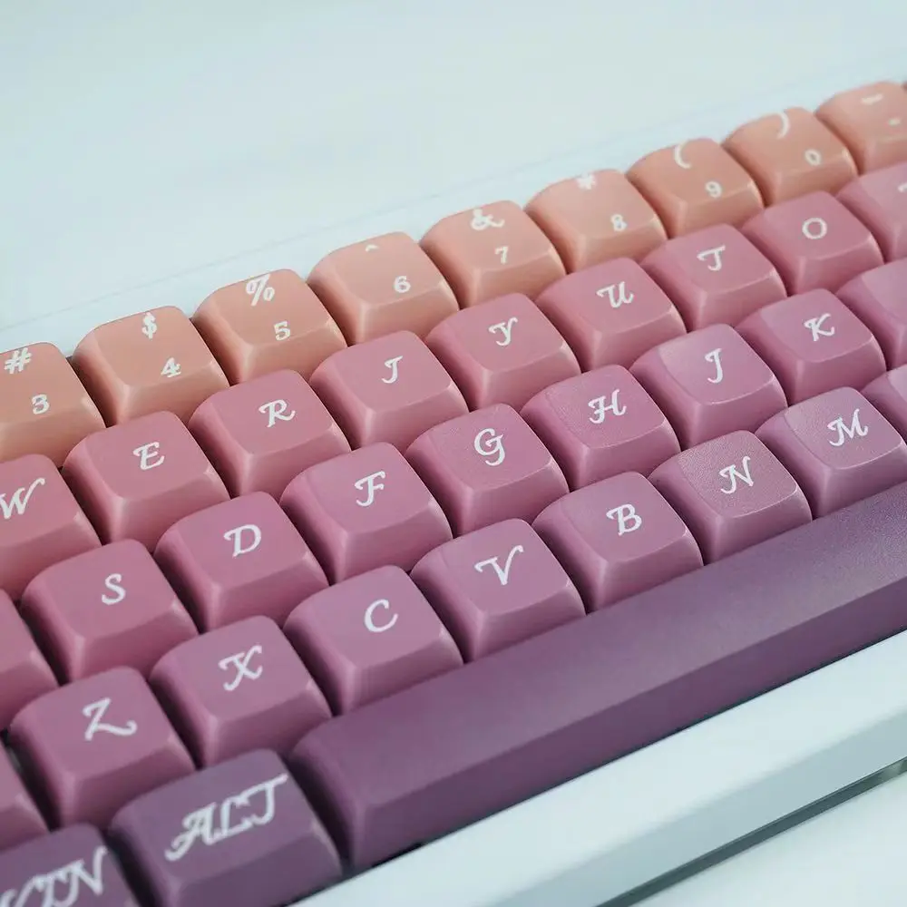 

Колпачки для механической клавиатуры XDA с розовыми клавишами «Алиса», 131 клавиш