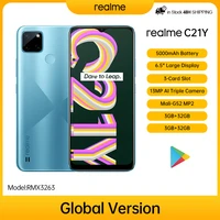 Realme C21Y Smartphones 4GB 64GB 6 5  IPS LCD Dual SIM Global Version 13MP Triple Camera Unisoc T610 CPU 5000mAh Mobile Phone