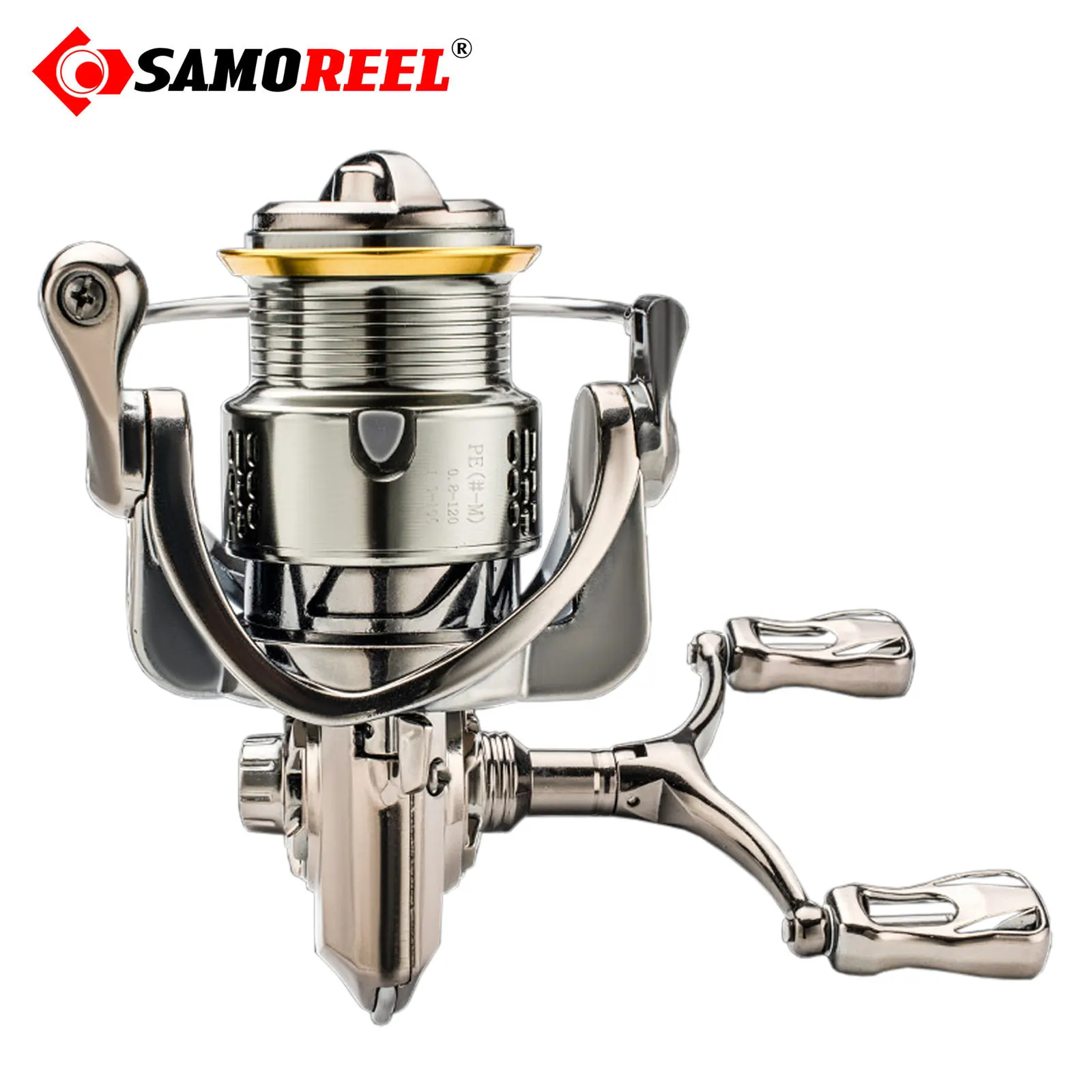 

Lightweight Full Electroplating Spinning Fishing Reel 5.2:1 8kg Drag Metal Shallow Spool Saltwater Molinete Tackle For Bass Pike