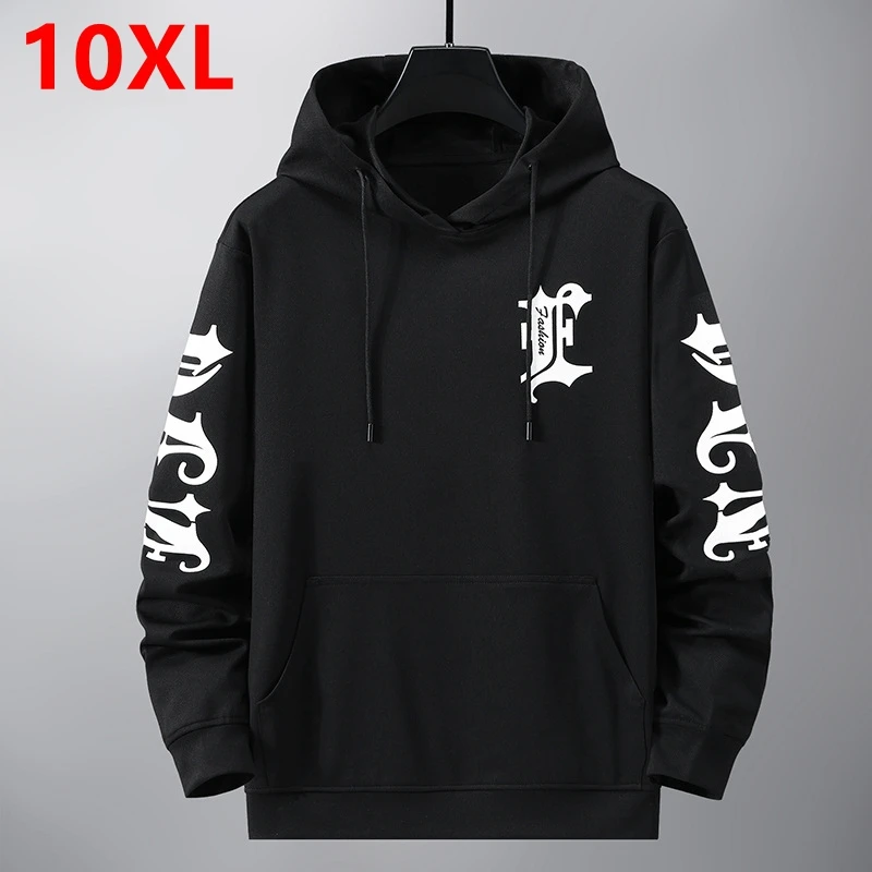 Свитер с надписью размера плюс весна-осень пальто капюшоном Мужская футболка