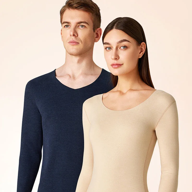 

Women's Thermal Underwear Men Double-sided Fleece Seamless Thermos Clothing Warm Lingerie Suit Winter Clothes Women 2 Piece Sets